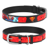 WAU DOG Kožený obojok Superman DC COMICS čierny Obvod krku: 37-48 cm, širka: 25 mm