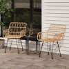 vidaXL Záhradné stoličky 2 ks s opierkami rúk 56x64x80 cm PE Rattan