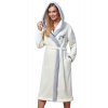 Dámský župan Hillary ecru s nášivkou - XL