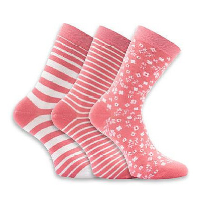 Dámske ponožky Mona - 3 páry - 35-38 / ružová