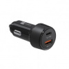 ER POWER 30W USB-C PD/USB-A QC autonabíjačka – čierna ERPW30PDC2-BK