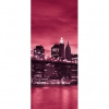 Dverová fototapeta - DV0113 - Ružový New York 91cm x 211cm - Samolepiaca fólia