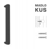 MPkovania FT - MADLO kód K40 40x20 mm ST ks Rozteč madla: 800 mm, Rozmer profilu madla: 40x20 mm, Dĺžka: 820 mm