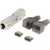 LANBERG 2x RJ-45 FTP cat 6A plug 8P8C tool-less adaptér