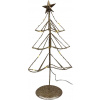 PRODEX Vianočná dekorácia – LED stromček s hviezdou, zlatý, 30 cm