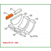 DAKON náhradný diel 87399303940, Kocka malá L=225 KP32, 38, pre kotly DAKON KP Pyro 32 a DAKON KP Pyro 38