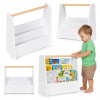 Detská knižnica Montessori, 3-úrovňová, biela, ECOTOYS