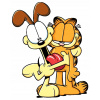 CUKROVÁ TLAČ jedlý obrázok na tortu Cukrová hmota Mačka Garfield Odie Funny + MENO