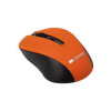 CANYON myš optická bezdrôtová CMSW1, nastaviteľné rozlíšenie 800/1000/1200 dpi, 4 hr, USB nano reciever, oranžová (CNE-CMSW1O)