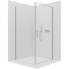 CERANO - Sprchovací kút Porte Ľ/P - 8 mm - chróm, transparentné sklo - 90x100 cm - krídlový