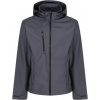REGATTA PROFESSIONAL VENTURER TRA 701 / Pánska 3-vrstvová softshellová bunda s kapucňou - seal grey/black XXL