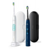 Sonická zubná kefka 1+1 Philips Sonicare ProtectiveClean 5100 White and Navy blue HX6851/34 s 3 režimami a cestovným púzdrom