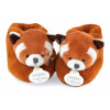 Papučky pre bábätko Red Panda Booties Unicef Collection Doudou et Compagnie v darčekovom balení červené 0-6 mes