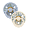 BIBS x LIBERTY Colour cumlíky z prírodného kaučuku 2ks - veľkosť 2 - Ivory / Baby Blue