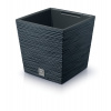PROSPERPLAST FURU SQUARE Kvetináč LOW 24 cm antracit