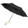 Skládací manuální deštník, pr. 96cm, z RPET, černý