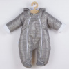 NEW BABY Zimná dojčenská kombinéza s kapucňou s uškami New Baby Pumi grey - 68
