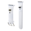 Karl Lagerfeld Karl and Choupette Head NFT Řemínek pro Apple Watch 42/44/45/49 White KLAWLSLKCNH