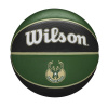 Basketbalová lopta Wilson NBA Team Tribute Milwakee 7 zelená Prírodná guma (Veľkosť 7)