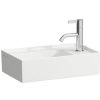 Laufen Kartell - Umývadielko, 460 mm x 280 mm, biela – bez prepadu, s 1 otvorom na batériu, s LCC H8153344001111
