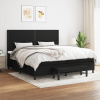 zahrada-XL Boxspring posteľ s matracom čierna 200x200 cm látka 3136623