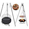Záhradné ohnisko - Garden Grill Tri -navrhovaný kovaný rošt 60 Chrome krbu (Garden Grill Tri -navrhovaný kovaný rošt 60 Chrome krbu)