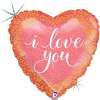 Grabo Nafukovací balónek srdce i love you 46cm