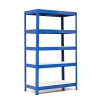 Policový regál Trestles RH 1500x900x500, nosnosť 1750 kg, 5 políc Farba: modrá, Typ police: biela HDF 5 mm