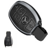 Mercedes 3 tlačidlá keyless hliníkové + kožené puzdro