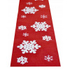 Obrús na stôl - Pathe -rezistentný obrus 170 x 35 cm obdĺžnik (Tread 35x170 Červené 3D vianočné hviezdy)