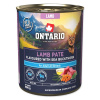 Konzerva Ontario Adult jahňacie pate s príchuťou rakytníka 800g