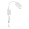Globo 57911WW nástenné svietidlo Robby 1x25W | GU10 - vypínač na tele, ohybné rameno, biela