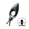 Vibračný erekčný krúžok Satisfyer Sniper čierny, silikónová slučka na penis