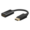 Video redukcia, DisplayPort samec - HDMI samica, DP verze 1.2, čierna, rozlíšenie až 8K Ultra HD 4320p (30 Hz)