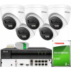 IP monitorovacia sada 5 kamier 6MPX inteligentné hybridné svetlo Hikvision PoE 2TB
