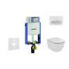 Geberit Kombifix - Modul na závesné WC s tlačidlom Sigma50, alpská biela + Ideal Standard Tesi - WC a doska 110.302.00.5 NF8