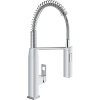 GROHE Eurocube profesionálna páková drezová batéria, flexibilné rameno so sprškou s prepínaním, 2jet, výška výtoku 158 mm, chróm, 31395000