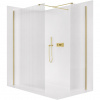 CERANO - Sprchová zástena Walk-in Onyx TL/P - 8 mm - hranatá vzpera - zlatá, ryhované sklo - 70x50x200 cm