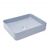Swiss aqua technologies Umyvadlo na desku SAT Infinitio 50x40 cm tmavě modrá mat bez přepadu SATINF5040DBLM