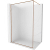 Mexen Kioto-F, sprchová zástena s rámom 140 x 202 cm, 8 mm mráz, profil medená matná, 800-140-104-65-30