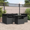 zahrada-XL Súprava záhradných pohoviek 7 pcs Čierna 100 x 55 x 73 cm 3348939