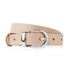 Brødrene Dámsky kožený opasok 105 cm | béžová O-OPD26/BEIGE105