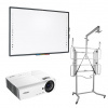 Mobilné komplety so zdvihom (interaktívna tabuľa, projektor, mobilný zdvih, kabeláž) Vivitek DX335-ST Zdvíhací mechanizmus na kolieskach Avtek TT-Board 80