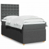 zahrada-XL Boxspring posteľ s matracom tmavosivá 90x200 cm látka 3291954