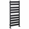 CERANO - Kúpeľňový radiátor Marco - bočné pripojenie - 816W - čierna matná - 1125x550 mm