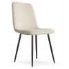 Jedálenská stolička RIFT z menčestrovej látky – béžová s čiernymi nohami