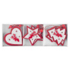 Ozdoba MagicHome Vianoce Woodeco, 3 druhy, bal. 6 ks, 7x7 cm