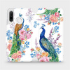 Flipové pouzdro Mobiwear - Huawei P30 Lite - MX08S Pávi (Knížkové flip pouzdro, obal, kryt na mobil Huawei P30 Lite - MX08S Pávi, materiál Umělá kůže + TPU - ochrana 360°, stojánek, silikonová vanička
