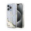 Guess PC/TPU Liquid Glitter Gold Stripe Zadný Kryt pre iPhone 15 Pro Transparent 14533795