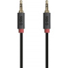 SBS AUX kábel 3.5mm jack, 1,5 m prepojovací, červená / čierna TECABLE35KR